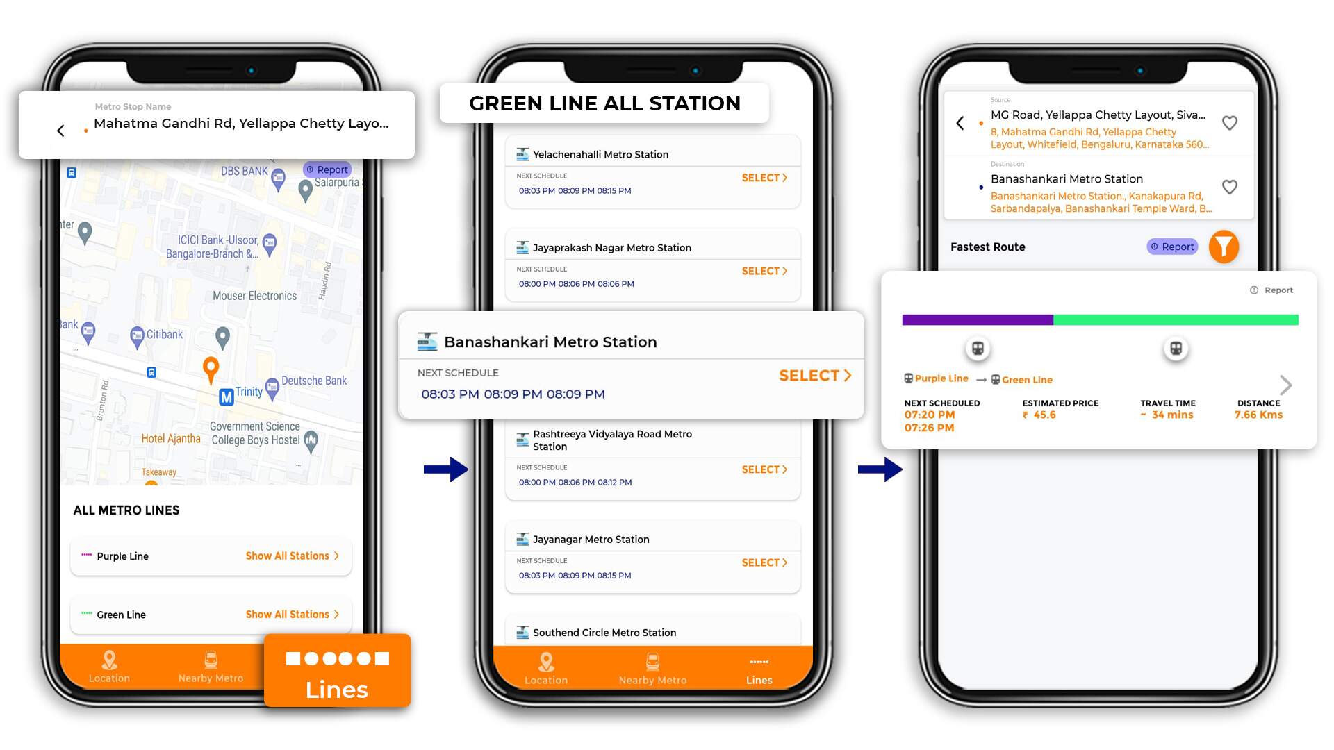 Tummoc, Tummoc app, Public transport information