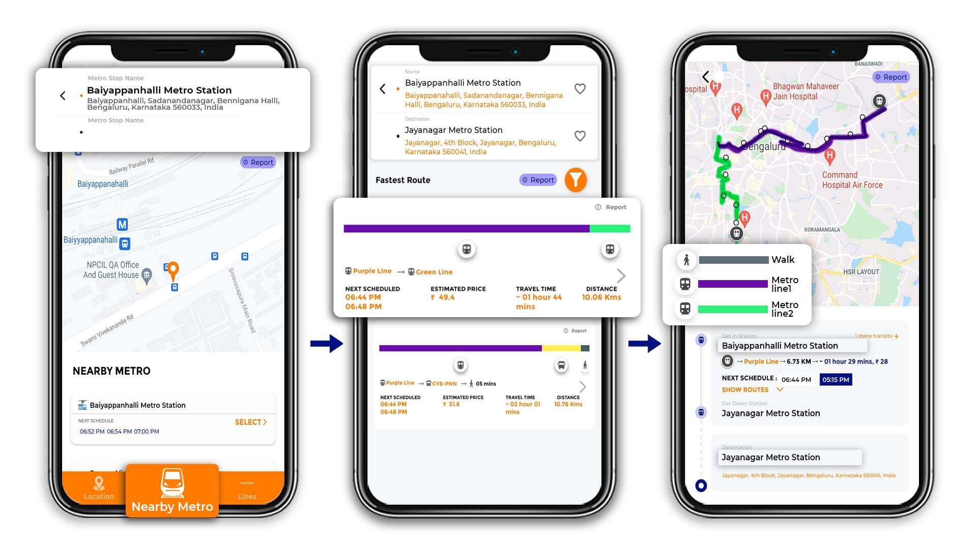 Tummoc, Tummoc app, Public transport information