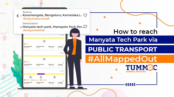 Tummoc, Tummoc app, Manyata Tech park, Public transport