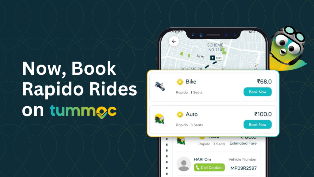 Book Rapido Rides on Tummoc App